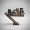 Custom Military Challenge Coin Rack - Handcrafted Pine with Black Walnut Stain (Coins Not Included)